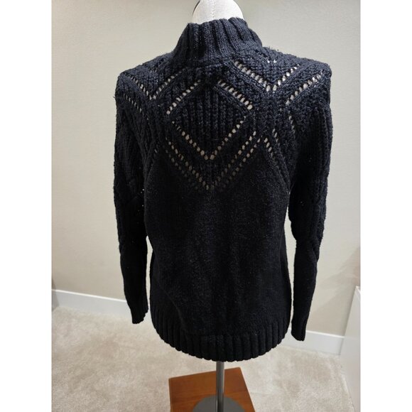 Torrid Womens Black Open Knit Pullover Sweater Size 0 - Picture 8 of 11